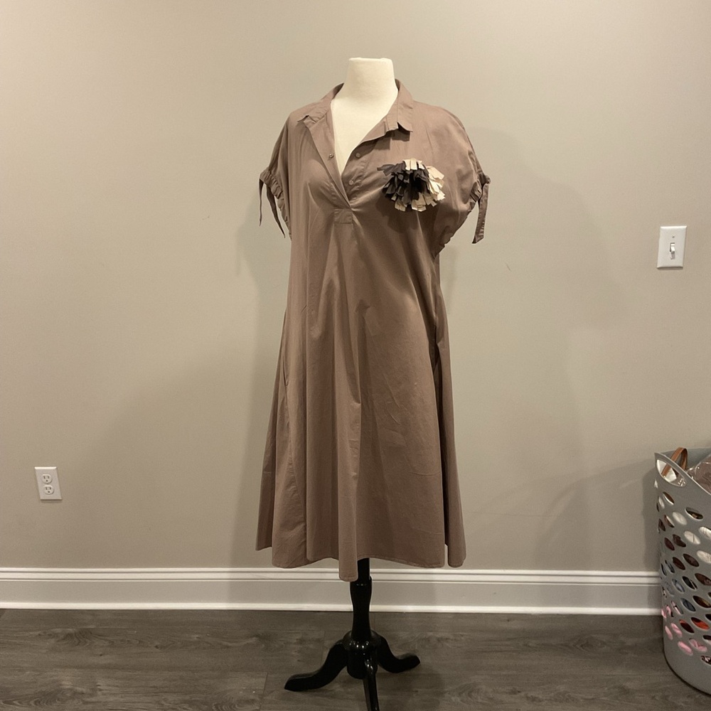 Chic Tan Women's Midi Dress